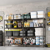 Storage Shelves with Adjustable 4-Tier Garage Wire Shelf Capacity 1060 LBS Stable Heavy Duty Metal Rack Shelving