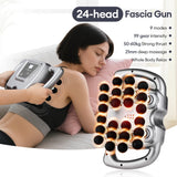 24-Head Fascia Vibration Body Massage Gun for Back Neck Shoulder Waist