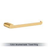 Brushed Gold  Bathroom Accessories Sets 4 Wall Mounted Towel Bar Robe Hooks MD DC PRINT
