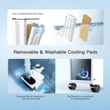 Portable air conditioner for indoor use, plastic housing, white, 3-in-1 swamp cooler with evaporative cooling, 3 speeds and 3 m