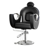 Commercial Barber Chair Reclining & 360° Swivel, Heavy Duty Hydraulic S