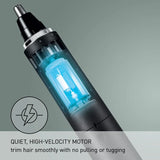 Ear and Nose Hair Trimmer for Men with Vacuum Cleaning System Powerful Motor and DualEdge Blades for Smoother