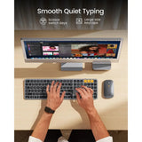 Wireless Backlit Keyboard and Mouse Combo for Multi-Device Use, Rechargeable