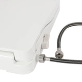 Non-Electric Bidet Toilet Seat 3-Hole Bidet Seat Fits Elongated Toilets White Dual Nozzle System