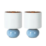 Ceramic Table Lamps Set of 2, Modern Classic Bedside Lamps for Nightstand