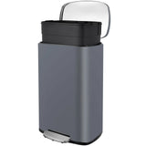 Step Kitchen Trash Can, Stainless Steel 50 Liter Trashcan for Home Office Bedroom Garage Living Room Bathroom