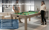 3-in-1  7 FT, Billiard Pool Table Convertible to Dining Table and Table Tennis