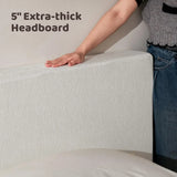 King Size Cloud Platform Bed Frame with Headboard, Soft Foam Cushioned