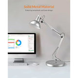 Metal Desk Lamp, Adjustable Goose Neck Architect Table Lamp with On/Off