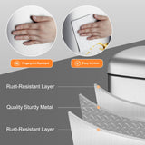 8 Gallon Step Trash Can, Square Fingerprint-Proof Garage