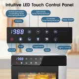 8-Tray Stainless Steel,600W with 4 Presets & Digital Timer for Jerky, Fruit, Herbs