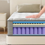 12 Inch Gel Memory Foam and Innerspring Hybrid Medium Firm Mattress