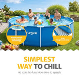 Outdoor above ground swimming pool, 15' x 48 round, durable vinyl material