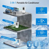 Portable Air Conditioner with 9.5L Reservoir, Fast Cooling, Quiet Evaporative