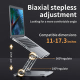 Laptop Stand Adjustable Aluminum Alloy Notebook Tablet Stand Up to 17 Inch Laptop
