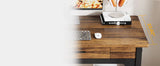 Computer Desk, 200 x 60 x 82 cm, Double Long Desk with 2 Drawers, Office Table, Work Table, Office Furniture