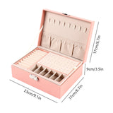 Jewelry Box for Necklaces Rings Earrings, Double Layers Storage for Women