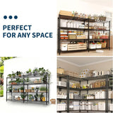 Heavy Duty Metal Shelving Unit 4-Tier Wire Rack Shelves for Kitchen Garage Storage,Adjustable