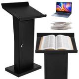 Office Reception Table Multi-Purpose Heavy Duty Metal Lecterns Large Capacity Metal Podium Speaking Desk