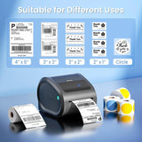 Bluetooth Shipping Label Printer with 1 Roll Labels - D520BT Thermal Label Printer