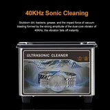 US 110V Portable Ultrasonic Cleaner, Stainless Steel Sonic Cleaning Machine for Jewelry, Eyeglasses,
