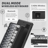 MAMBASNAKE x FREEWOLF M87 75% Wireless Membrane Keyboard  Silent Rainbow Backlit Bluetooth