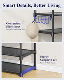 Shoe Rack for Closet - 10-Tier Shoe Organizer with Hook Rack for Entryway