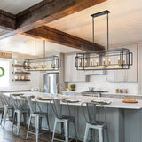 Retro Industrial Chandelier for Table Dining Room Kitchen Island Bar Light Pendant