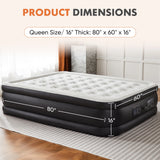 JHK Queen Twin Size Air Mattress Blow Up Double Height Non-Slip Bottom