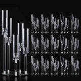16PCS Clear Candle Holder for Wedding Christmas Party