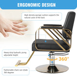 Barber Chair Capacity 420 Lbs Hair Salon Chair with Heavy Duty Hydraulic Pump 360 Swivel