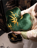 Creative Backside Cushion Emboidery Pillow Bamboo Retro Decorative Pillow Cover For Sofa Chair Bedding Fan Cushion