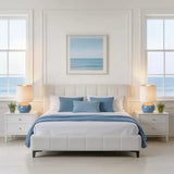 Ceramic Table Lamps Set of 2, Modern Classic Bedside Lamps for Nightstand