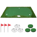 Golf Putting Training Mat 3 Flag Practice Putting Green Mat Movable