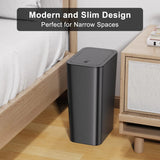 3 Pack 10 L/2.6 Gal Bathroom Trash Can with Lid, Small Kitchen Trash Bin with Press Type Lid