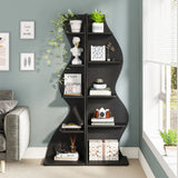 Tribesigns Corner Shelf, Modern 5-Tier Wall Corner Bookshelf, Stylish