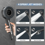 High Pressure Filtered Shower Head - Handheld with 3 Modes, 59" Hose & Adjustabl