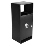 Commercial Outdoor Trash Can Public Street Regular Waste Storage Bucket 11 Gallon with Ashtray for Office