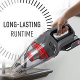 Cordless handheld vacuum cleaner for home and car use, ABS plastic body