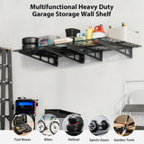 2 Pack 2x6Ft Garage Shelving Wall Mounted,  24"x72" Wall Shelf Garage Storage Rack Floating Shelves