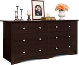 JUMMICO Dresser for Bedroom, 6 Wood Dresser Drawers For Bedroom