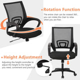 PayLessHere Black Mesh Office Chair Adjustable Lumbar Support Armrest