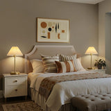 Set of 2: Dimmable Nightstand Bedside Lamps with USB A and C Ports