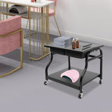 Portable Foot Baths Trolley Footbath Cart Nail Stool with Wheels For Foot Manicure Massage Rest