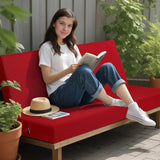 Outdoor Bench Cushion Waterproof, Patio Seat Pad with Ties for Porch Swing