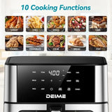 10.2 QT 1700W Large Ccity Air Fryer Oilless Healthy Cooker with 10 Preset Functions