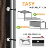 Shade Fabric Sun Shade Cloth Privacy Screen with Grommets for    Garden