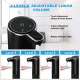 Soap Dispenser, 2 Pack Black and White Touchless Liquid Soap Dispensers