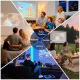 4k Android Home Cinema Outdoor  Smart Voice Remote Control Projector