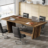 6 FT Rectangular Conference Table for Office, Heavy-Duty Meeting Desk Seats 6-8 People